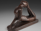 One of a set of five yoga figures, all depicting classic yoga positions. Can be purchased individually, or as a group.